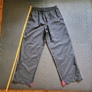 Nike Vintage Y2K Era Polyester Track Pants / Warm Ups, Black, Men's Large, Used